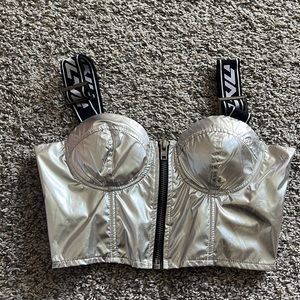 Nana Judy metallic silver bustier